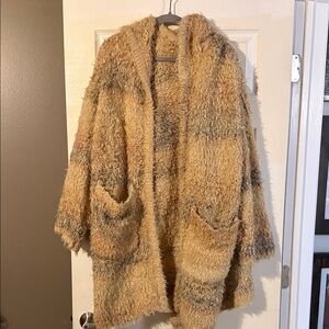 Free People Multicolor Fuzzy Cardigan